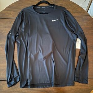 NWT- Nike Men's Black Running Shirt (XL)
